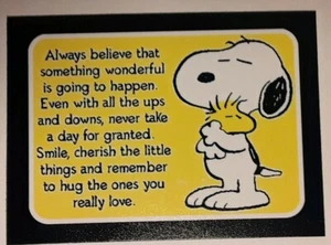 Peanuts ♡ Snoopy ♡ HUGS ♡ Magnet LITTLE THINGS - Picture 1 of 1