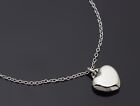 LOVELY BIRTHDAY GIFT FLOATING LOVE HEART PENDANT SILVER STAINLESS STEEL NECKLACE