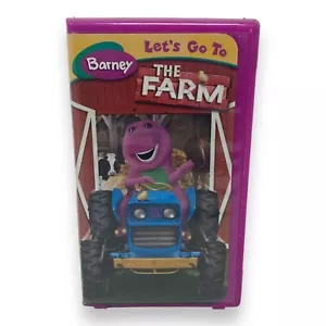 Barney - Lets Go to the Farm VHS-Kassette 2005 lila Dinosaurier Klassiker Kinder Cartoon - Bild 1 von 9