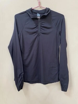 Camisa deportiva C9 by Champion para mujer S 1/4 cremallera negra dúo seca manga larga Foto 1 de 4