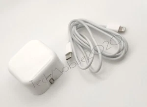 Genuine Apple 18w USB-C Fast Charger Or Lightning Cable iPhone 14 Pro Max, 12, X - Picture 1 of 12