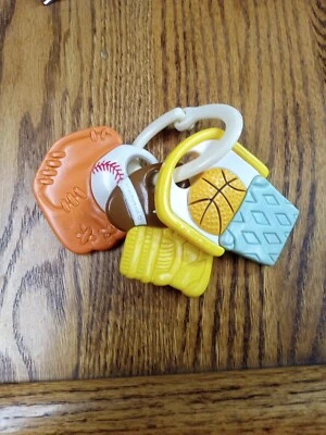 Vintage Safety 1st Rubber Sport Flexible Teether Toy 1991 Baseball Football - Image 1 of 4
