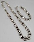 Vintage Authentic Tiffany & Co. Ball Necklace And Bracelet 7.5"