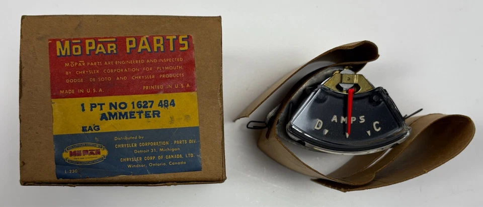 Nuevo medidor de amperímetro de stock antiguo para modelos Chrysler Mopar 1955-56 #1627484 Foto 1 de 1