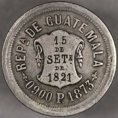 1873 Guatemala Silver 2 Reales - Image 1 of 2