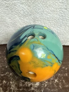 Taladro único usado Roto Grip Haywire 14 lb azul amarillo azul marino remolino hecho en EE. UU. Bueno - Imagen 1 de 9