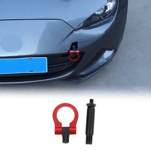 Track Racing Tow Hook Trailer Red Aluminum For 2016-2023 Mazda MX-5 Miata - Picture 1 of 14