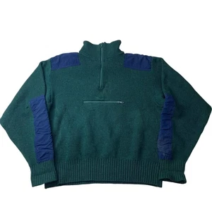 Eastern Mountain Sports Jumper Vintage Knit Pullover Green Blue Men's M - Picture 1 of 9
