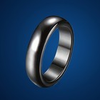 Hematite Stone Magnetic Ring Band Size 6