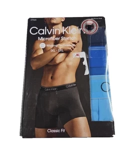 Calvin Klein Boxer Briefs Men 1X-5X Blues Classic Fit Stretch Microfiber NIB - Picture 1 of 8