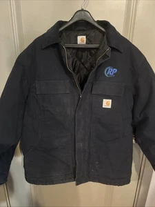 blaue gefütterte carhartt jacke xl mit RP Logo - Bild 1 von 4