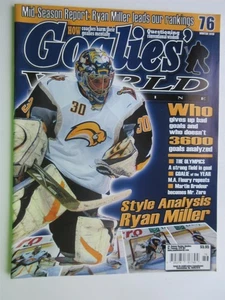 Goalies World Magazine Winter 2010 with Poster RYAN MILLER Buffalo Sabres - Picture 1 of 8