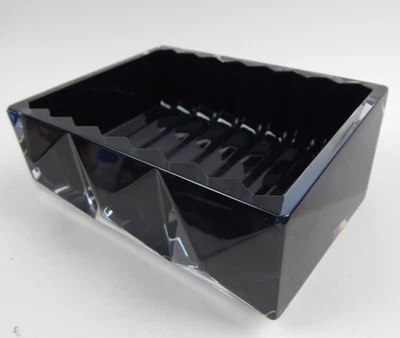 Baccarat Louxor Catch-All Box Cristal NEGRO Accesorio Escritorio Bandeja para llaves (precio de venta sugerido por el fabricante 650 USD) Foto 1 de 4