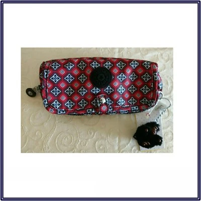 NUEVO CON ETIQUETAS Kipling Wolfe Bolsa para Lápices Estuche Suave Metálico Estampado Floral Sólido - Nuevo Añadido Foto 1 de 4