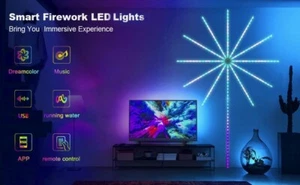 LED Firework Strip Lights RGB Dream Color Smart Music Sync APP / Remote Control - Picture 1 of 9