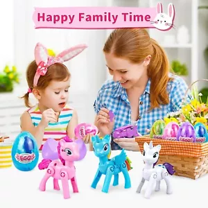 Cesta de Pascua Huevos Rellenos Rellenos Niñas Cartera Niños Regalo Juguetes Paquete de 4 Rellenos - Imagen 1 de 10