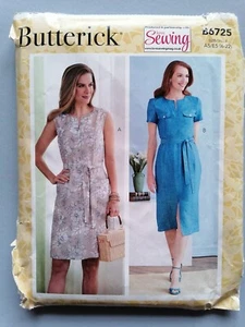 LADIES' DRESS Sewing Pattern, Size 6-22 - BUTTERICK 6725, Uncut - Picture 1 of 2