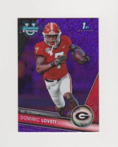 2023 Bowman Chrome University Dominic Lovett 1st Bowman Purple Shimmer GEORGIA - Picture 1 of 1