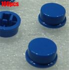 100Pcs Tact Switch Blue Round Tactile Button Caps For 12×12×7.3MM Plastic fk