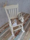 Dollshouse Sewing Room Furniture. 1/12th . Rocking Chair With Book And Throw 