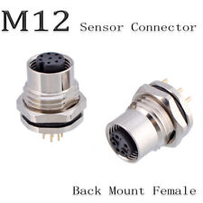 M12 PCB Socket Sensor Connector Waterproof 3 4 5 6 8 12P 17Pin Connectors Socket