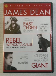 James Dean - East of Eden / Rebel Without a Cause / Giant DVD 3-Film Collection - Imagen 1 de 2