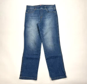 Spanx EveryWear Straight Leg Jeans Women XL EUC Tummy Control Stretch Cotton - Picture 1 of 15
