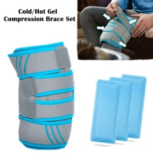 360 Degree Cold Gel Knee Ice Pack Wrap Reduces Pain and Swelling - Picture 1 of 12