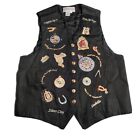 Carol Horn Workshop Horse Vest Womens Small Equestrian Horse Patches Western