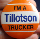 TILLOTSON TRUCKER vintage 1970s trucks lorries engine promotional 38mm PIN BADGE