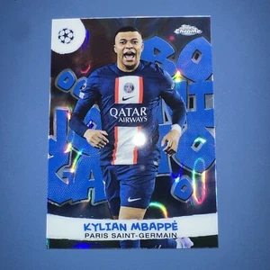 2023 Topps Chrome UCL UEFA Soccer Card JB-8 Kylian Mbappe Joga Bonito Refractor - Picture 1 of 2