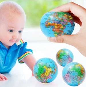 Earth Stress Ball Soft Foam Globe Squeeze Toy for Kids & Adults Educational Fun - Picture 1 of 6