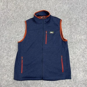 LL Bean Vest Mens Large Blue Slightly Fitted Droptail Hem Mount Katahdin Outdoor - Picture 1 of 13