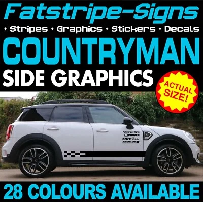 per adattarsi a MINI COUNTRYMAN GRAFICHE STRISCE DECALCOMANIE ADESIVI COOPER S ONE JCW R60 D - Immagine 1 di 2