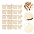  20 Pcs Kids Wooden Toys Party Decorative Supplies Butterfly Chips Natural