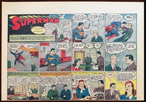 SUPERMAN Sunday Page #75 - Superman, Lois Lane, Clark Kent April 6, 1941 - RARE - Picture 1 of 5