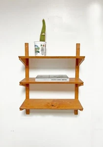 Handmade Mid-Century Modern Maple Wall Shelving Unit - Picture 1 of 8