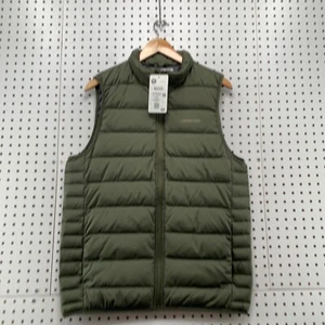 NEW Lands End Down Puffer Vest Mens Small Green Sleeveless Lightweight NWT 21x27 - Picture 1 of 15
