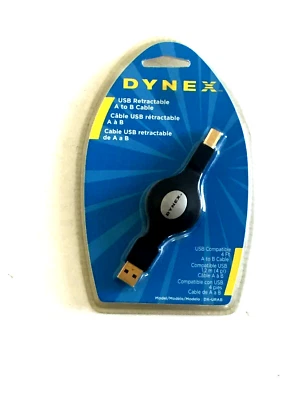 USB Retractable Data Sync Cable to Mini USB Cord for GPS Digital Camera Phone - Image 1 of 2