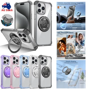 For iPhone 16 15 14 13 12 Pro Max Plus Shockproof Magnetic Case Ring Stand Cover - Picture 1 of 78