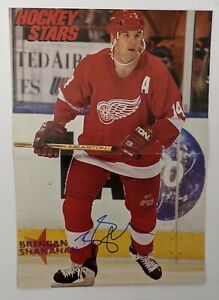 Brendan Shanahan Red Wings Autographed 11x16 Pull Out Magazine Poster 