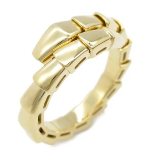 BVLGARI Serpenti Viper Ring 18KYG Yellow Gold Used women US size 5.25 #50 - Picture 1 of 7