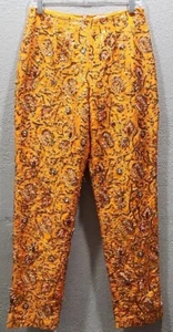 Chetta B hellorange Seide metallic Pailletten Perle Party formelle Abendhose #6 - Bild 1 von 10