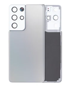 Back Cover Glass W/Camera Lens Samsung Galaxy S21Ultra Service PK Phantom Silver - Picture 1 of 8