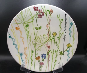 Pucci Umbertide Umbrien großer Teller Keramik nummeriert 2 Blumendekor Rometti - Bild 1 von 3