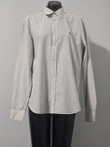 Men's BURBERRY London White with Chambray Blue Stripe Oxford Shirt, Size: L - Picture 1 of 10