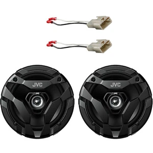 2x JVC 6.5" CS-DF620 300W 2-Way Car Audio Coaxial Speakers, 2x Speaker Connector - Picture 1 of 4