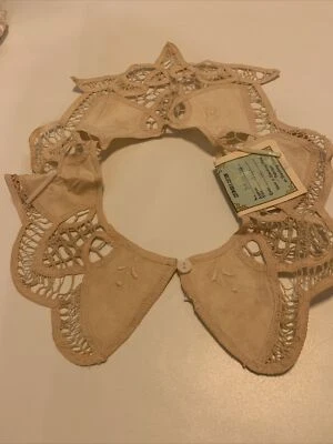 VTG Cotton Lace Collar Fabric Sew Shandong China Cottagecore Granny 14x15 NWT - Image 1 of 4