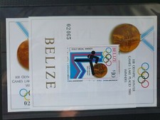 Belize 1980 Winter Olympic Games, set of 2MS, MNH