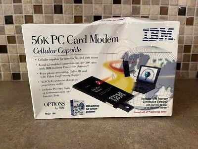 IBM 56K PC CARD DATA/FAX MODEM KIT WITH XJACK MODEL 196 A1-1 - Image 1 of 4